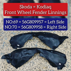 Front Right Fender Liner 56G809958 Compatible With VW TIGUAN (AD1, AX1) TIGUAN ALLSPACE (BW2, BJ2)