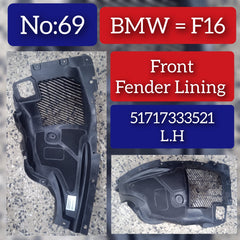 Front Left Fender Liner 51717333521 Compatible With BMW X6 F16 Tag-FE-69