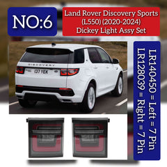 Dickey Light Assembly Set Right LR128039 & Left LR140450 Both Side 7 Pin Compatible With Land Rover Discovery Sport - L550 (2020-2024) Tag No.6