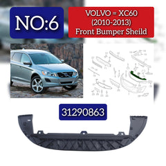 Front Bumper Sheild 31290863 Compatible With VOLVO XC60 (2010-2013) Tag No.6