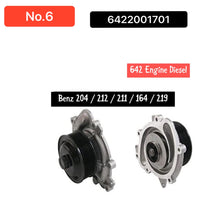 Water Pump 6422001701 6422000701 6422001301 6422002201 Compatible With MERCEDES-BENZ C-CLASS W203 W204 E-CLASS W211 W212 S-CLASS W221 GL-CLASS W164 Tag-W-06