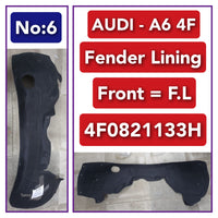Front Left Fender Liner 4F0821133H 4F0821133A 4F0821133E Compatible With AUDI A6 4F Tag-FEA-06