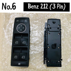 Mercedes-Benz E-CLASS W212 3 Pin Window Black Switch Compatible with 204/212/207 2128208210 Tag-SW-06