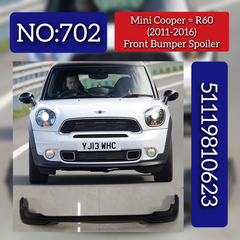 FRONT BUMPER LOWER SPOILER 51119810623 Compatible With MINI R60 2011-2016 No :- 702