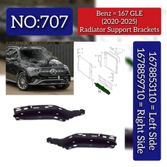 Radiator Support Brackets Left 1678853110 & Right 1678859710 Compatible With Mercedes-Benz GLE Class W167 (2020-2025) Tag No.707