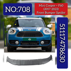 Front Bumper Spoiler 51117478630 Compatible With MINI COOPER COUNTRYMAN (F60) (2017-2022) Tag No.708