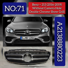 Show Grill (Without Camera Hole) 2138880223 A2138880223 Compatible With Mercedes Benz E-Class (W213) (2016-2019) Tag No.71