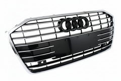 Show Grill Compatible With Audi A6 C8(2019-23) Shiny Silver Chrome Tag No.71