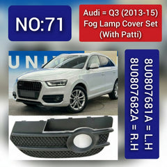 Fog Lamp Cover (withPatti) Left 8U0807681A Right 8U0807682A Compatible With Audi Q3 (2013-2015) Tag No.71