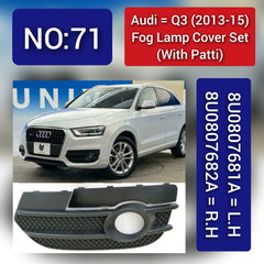 Fog Lamp Cover (White Patti) Left 8U0807681A Right 8U0807682A Compatible With Audi Q3 (2013-2015) Tag No.71