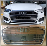 Show Grill Compatible With Audi A6 C8(2019-23) Shiny Silver Chrome