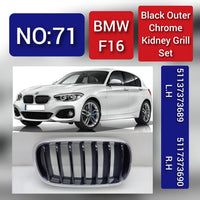 Kidney Grill Set 51137373689 L.H,& 51137373690 R.H Compatible With BMW X6 F16 Tag 71