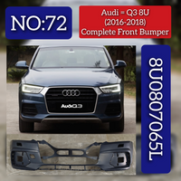 Complete Front Bumper 8U0807065L 8U0807065LGRU Compatible With AUDI Q3 (8UB, 8UG) (2016-2018) Tag No.72