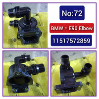 Engine Coolant Thermostat Housing 11517572859 11517506576 Compatible With BMW 3 Series E90 & X1 E84 Tag-E-72