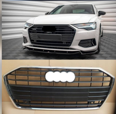 Show Grill Compatible With Audi A6 C8(2019-23) Original Black Chrome Tag No.72