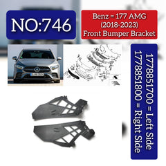 Front Bumper Bracket Left 1778851700 & Right 1778851800 Compatible With Mercedes-Benz A-CLASS W177 (2018-2023) Tag No.746
