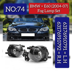 Fog Lamp Set Left 63176910791 & Right 63176910792 Compatible With BMW (E60) (2004-2007) Tag No.74