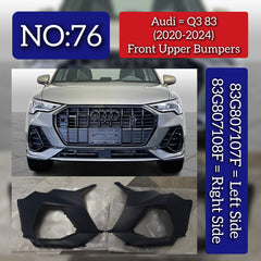 Front Upper Bumpers Left 83G807107F & Right 83G807108F Compatible With Audi Q3 83 (2020-2024) Tag No.76