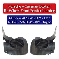 Rear Wheel Front Right Fender Liner 98750412309 98750412409 Compatible With Cayman & Boxer