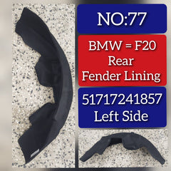Rear Left Fender Liner 51717241857 Compatible With BMW 1 Series F20 Tag-FE-77