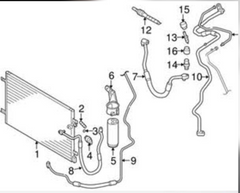 Front Drier Receiver Bracket 4F0260197E Compatible With Audi A6 4F (2005-2011) No:- 77