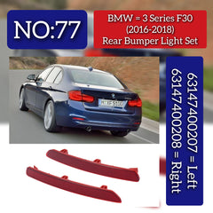 Rear Bumper Light Set Left 63147400207 Right 63147400208 Compatible With BMW 3 SERIES F30 Tag No.77