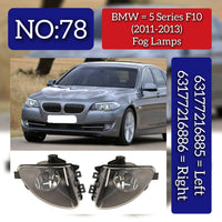 Fog Lamps Left 63177216885 & Right 63177216886 Compatible With BMW (5 Series) (F10) (2011-2013) Tag No.78