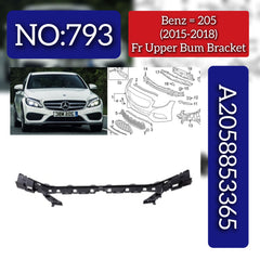 Front Upper Bumper Bracket 2058853365 Compatible With Mercedes-Benz C-CLASS W205 (2015-2018) Tag No.793
