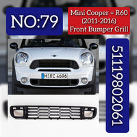 Front Bumper Grille 51119802061 Compatible With Mini Cooper (R60) (2011-2016) Tag No.79