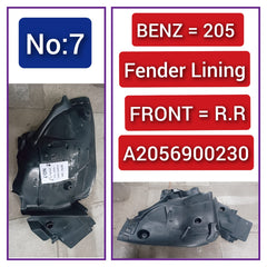 Rare Right Fender Liner A2056900230 Compatible With MERCEDES-BENZ C-CLASS W205 Tag-FEM-07