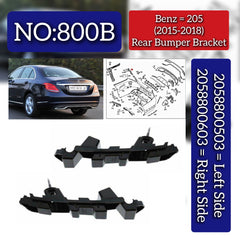 Rear Bumper Bracket Left 2058800503 & Right 2058800603 Compatible With Mercedes Benz (205) (2015-2018) Tag No.800B