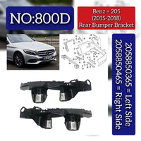 Rear Bumper Bracket Left 2058850365 & Right 2058850465 Compatible With Mercedes Benz (W205) C-Class (2015-2018) Tag No.800D