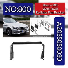 Radiator Fan Bracket A2055050030 Compatible With Mercedes Benz (205) (2015-2021) Tag No.800