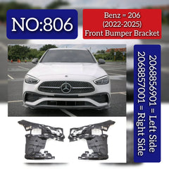 Front Bumper Bracket Left 2068856901 & Right 2068857001 Compatible With Mercedes-Benz C-CLASS W206 (2022-2025) Tag No.806