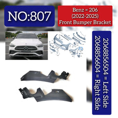 Front Bumper Bracket Left 2068856504 & Right 2068856604 Compatible With Mercedes-Benz C-CLASS W206 (2022-2025) Tag No.807