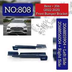 Front Bumper Bracket Left 2068855904 & Right 2068856004 Compatible With Mercedes-Benz C-CLASS W206 (2022-2025) Tag No.808