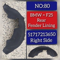 Rear Right Fender Liner 51717213650 Compatible With BMW X3 F25 Tag-FE-80
