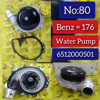 Water Pump WPS3027 A6512000501 Compatible With MERCEDES-BENZ A-CLASS (W176), B-CLASS Sports Tourer (W246, W242), CLA Coupe (C117), GLA-CLASS (X156) (CONTINENTAL) Tag No.80