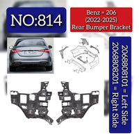 Rear Bumper Bracket Left 2068808101 & Right 2068808201 Compatible With Mercedes Benz (W206) C-Class (2022-2025) Tag No.814