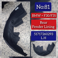 Rear Left Fender Liner 51717260293 Compatible With BMW 3 Series F30 Tag-FE-81