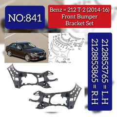 Front Bumper Bracket Left 2128853765 & Right 2128853865 Compatible With MERCEDES-BENZ E-CLASS (W212) T-2 2014-2016 Tag No.841