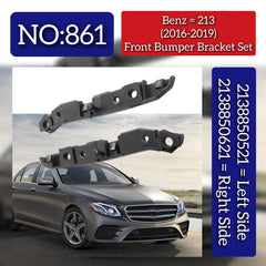 Front Bumper Bracket Left 2138850621 & Right 2138850521 Compatible With Mercedes-Benz E-Class W213 (2016-2019) Tag No.861
