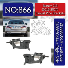 Rear Exhaust Pipe Brackets Left 2138850514 & Right 2138850614 Compatible With Mercedes-Benz E-CLASS W213 (2016-2024) Tag No.866
