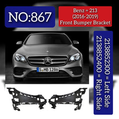 Front Bumper Bracket Left 2138852300 & Right 2138852400 Compatible With Mercedes-Benz E-CLASS W213 (2016-2019) Tag No.867
