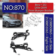 Front Bumper Bracket Left 2138850865 & Right 2138851065 Compatible With Mercedes-Benz E-CLASS W213 (2016-2019) Tag No.870