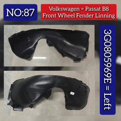Front Wheel Fender Liner Left 3G0805969E Compatible With Volkswagen PASSAT B8 (362) Tag No.87