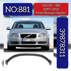 Front Bumper Spoiler 39878311 Compatible With VOLVO S80 (2007-2015) Tag No.881