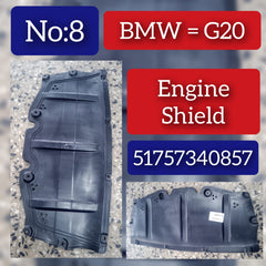 Engine Compartment Shielding, Front 51757340857 Compatible with BMW 3 Series G20 Tag No.8