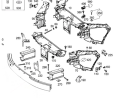 Headlight Bracket Left 2226200191 & Right 2226200291 Compatible With Mercedes Benz S-Class (W222) (2014-2020) Tag No.903