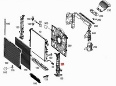 Radiator Support Bracket Left 0995041918 & Right 0995042018 Compatible With Mercedes Benz S-Class (W222) (2014-2018) Tag No.904